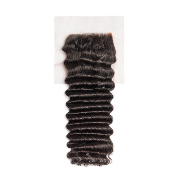 Virgin Hair Deep Wave 4x4 5x5 6x6 7x7 Transparent Lace Closure - Image 2
